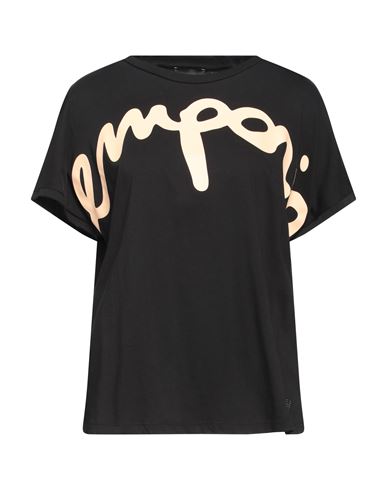 EMPORIO ARMANI EMPORIO ARMANI WOMAN T-SHIRT BLACK SIZE L COTTON 