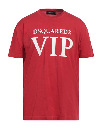 Dsquared2 Man T-shirt Red Size Xxl Cotton In Red