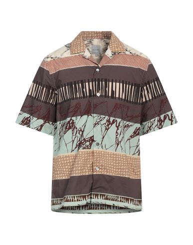 PAUL SMITH PAUL SMITH MAN SHIRT DARK BROWN SIZE L COTTON 