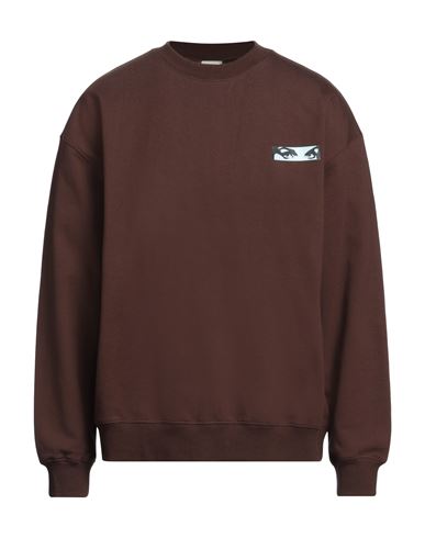 Perks And Mini P. A.m.  Man Sweatshirt Brown Size L Cotton In Brown