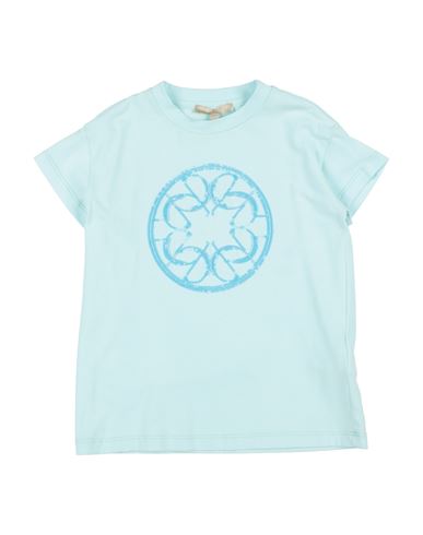 Elie Saab Toddler Girl T-shirt Sky Blue Size 6 Cotton, Elastane In Blue
