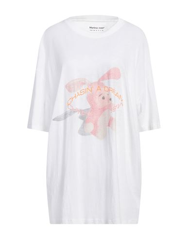MARTINE ROSE MARTINE ROSE WOMAN T-SHIRT WHITE SIZE M COTTON 