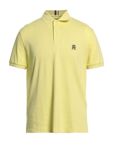 Shop Tommy Hilfiger Man Polo Shirt Yellow Size L Cotton