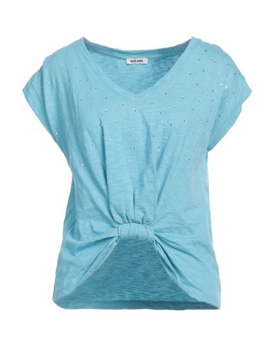 Shop Salsa Jeans Woman T-shirt Turquoise Size Xl Cotton, Modal