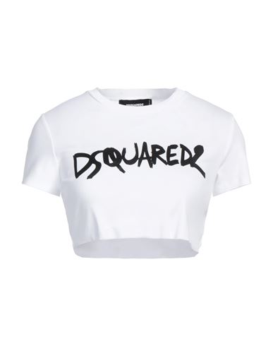 Dsquared2 Woman T-shirt White Size M Cotton In White