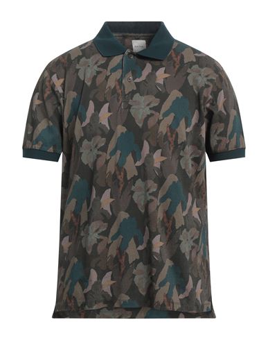 PAUL SMITH PAUL SMITH MAN POLO SHIRT MILITARY GREEN SIZE M COTTON 