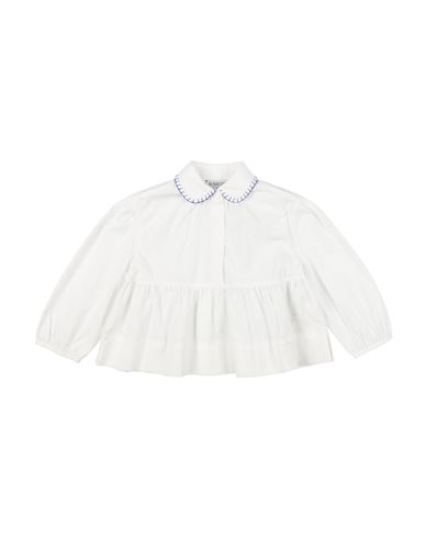 Burberry Toddler Girl Top White Size 6 Cotton, Elastane In White