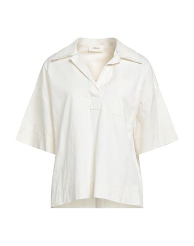 Vicolo Woman Top Ivory Size M Cotton, Elastane In Neutral