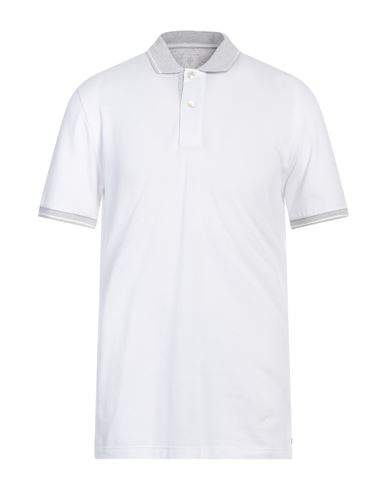 Eleventy Man Polo Shirt White Size Xl Cotton