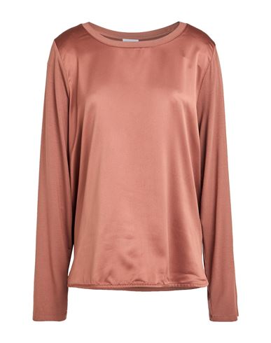 Diana Gallesi Woman Top Brown Size 12 Viscose, Elastane, Polyester In Brown