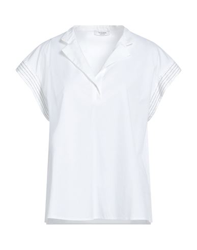 Peserico Easy Woman Top White Size 10 Cotton, Elastane