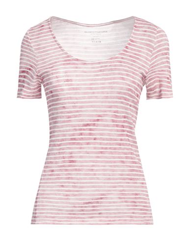 MAJESTIC MAJESTIC FILATURES WOMAN T-SHIRT MAUVE SIZE 2 VISCOSE, LINEN 