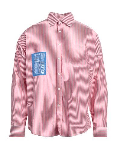Gmf 965 Man Shirt Red Size 17 Cotton In Red