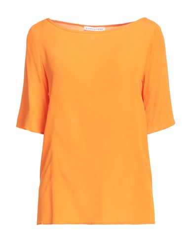 Caractere Caractère Woman Top Orange Size 12 Viscose, Polyamide, Elastane In Orange