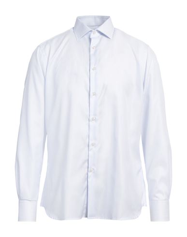 Ingram Man Shirt Sky Blue Size 17 Cotton In Blue