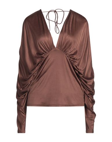 Atlein Woman Top Brown Size 8 Viscose In Brown