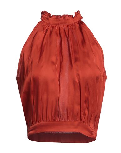 Croche Crochè Woman Top Rust Size S Viscose