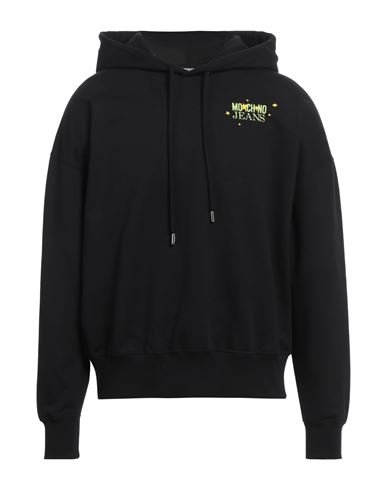 Moschino Jeans Man Sweatshirt Black Size M Cotton In Black
