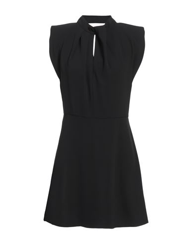 Haveone Woman Mini Dress Black Size L Polyester, Elastane In Black