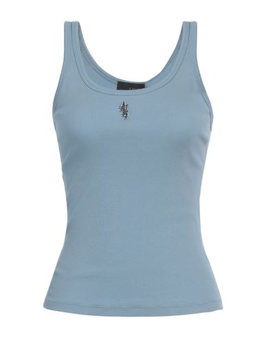 Amiri Woman Tank Top Light Blue Size S Cotton, Modal, Elastane