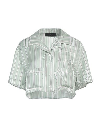 AMIRI AMIRI WOMAN SHIRT LIGHT GREEN SIZE L SILK