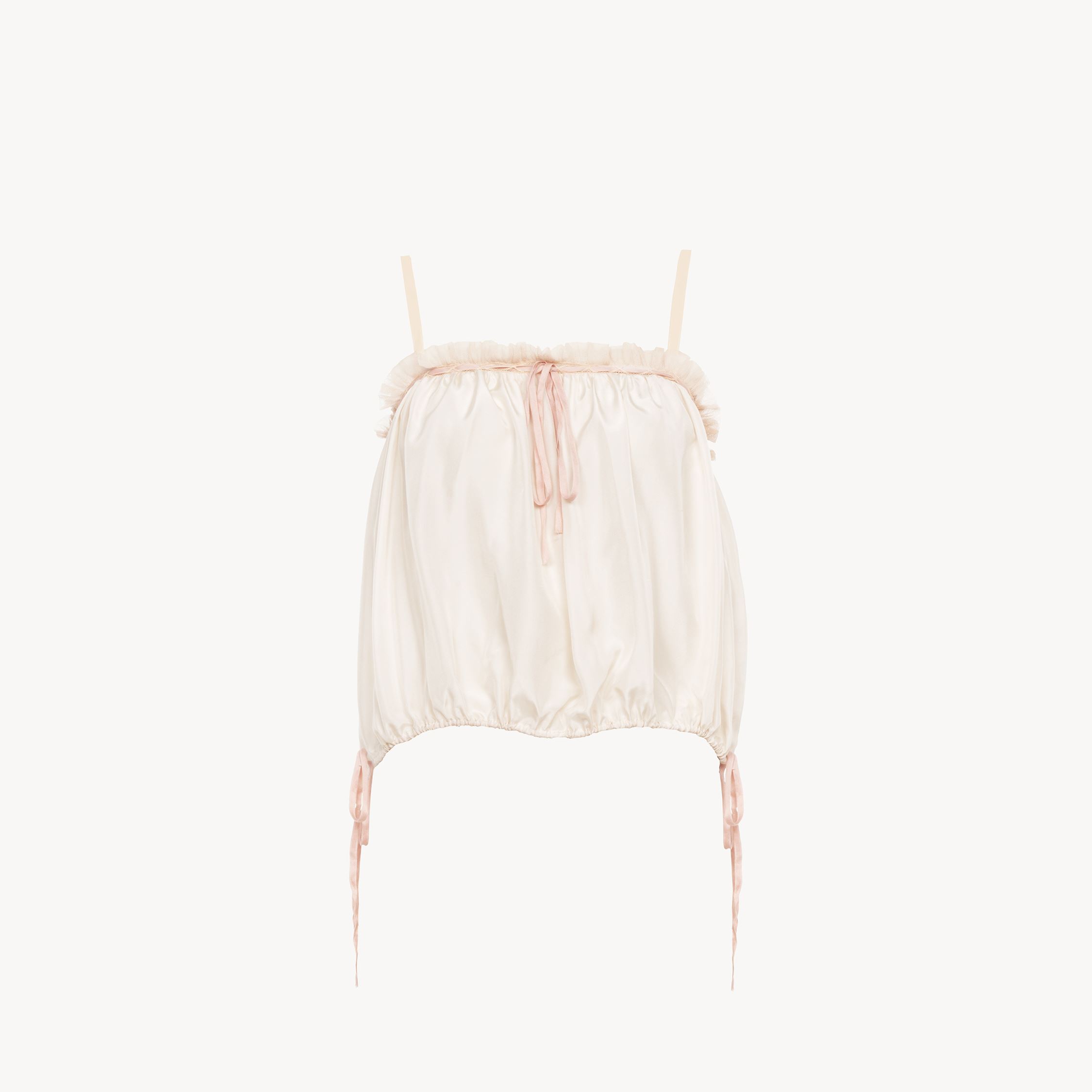 Chloé Ruffled Camisole Top In Silk Habotai