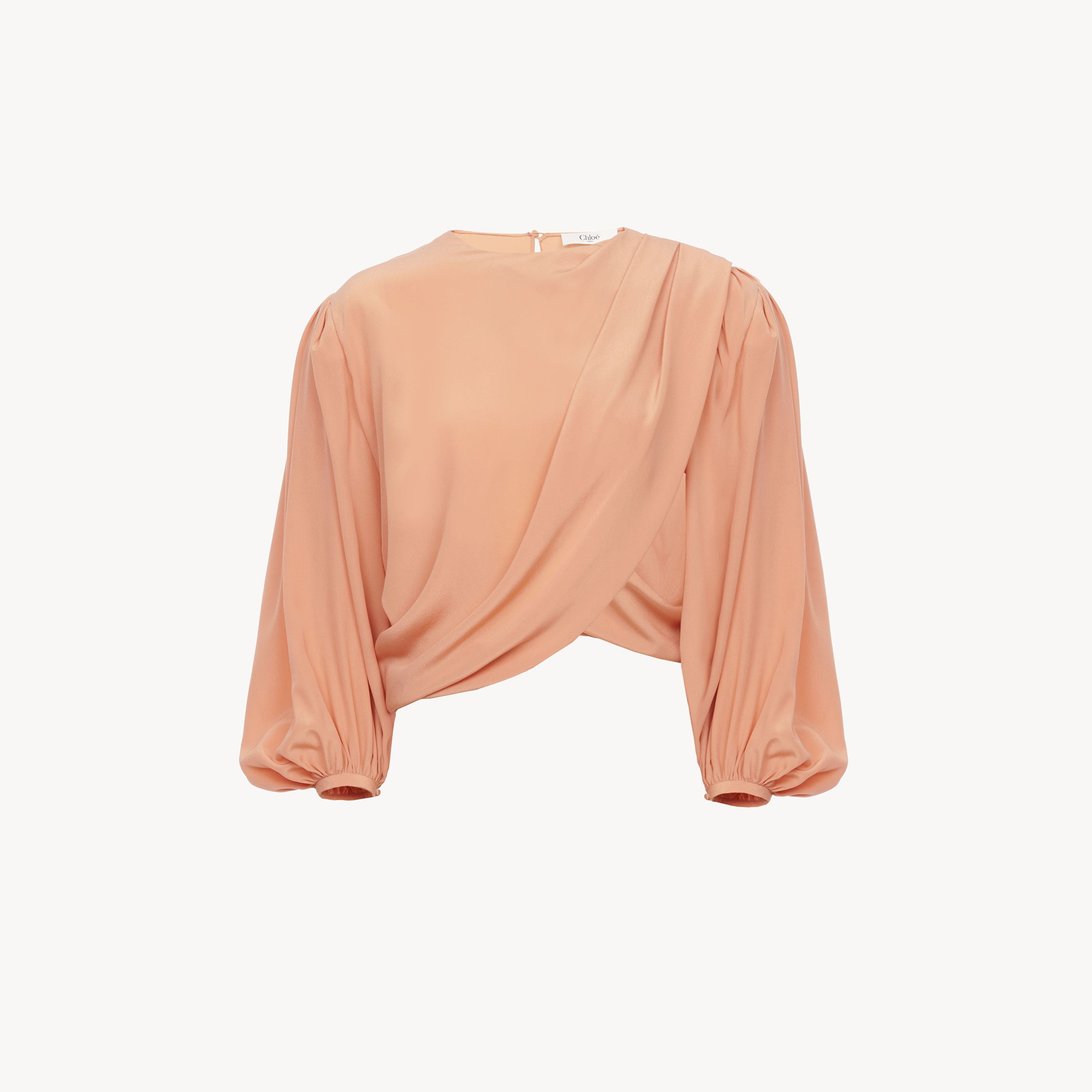 Chloé Short Draped Top In Pink