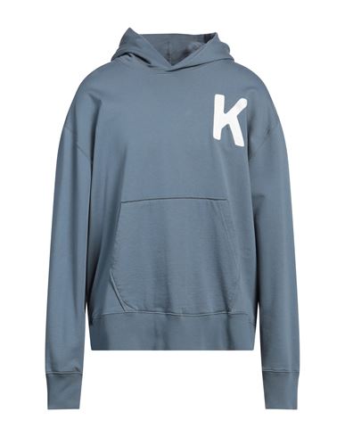 Kenzo Man Sweatshirt Slate Blue Size L Cotton, Elastane, Polyester, Acrylic, Wool