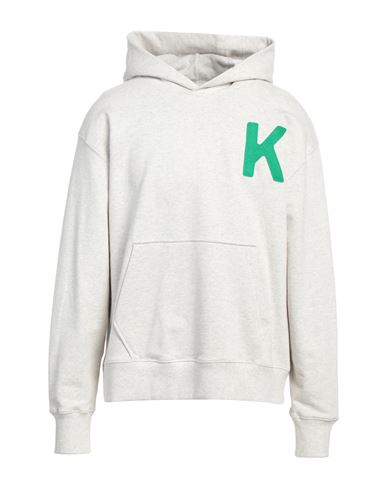 Kenzo Man Sweatshirt Light Grey Size L Cotton, Elastane, Polyester, Acrylic, Wool In Grey