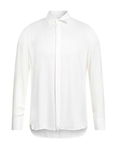 Pt Torino Man Shirt Ivory Size 16 ½ Viscose In White