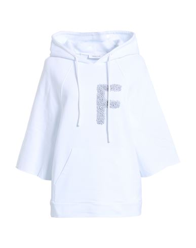 Fabiana Filippi Woman Sweatshirt White Size 8 Cotton In Blue