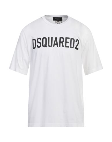 Shop Dsquared2 Man T-shirt White Size L Cotton