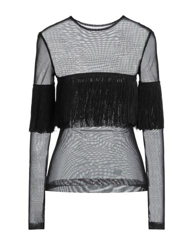 Shop Norma Kamali Woman T-shirt Black Size 6 Nylon, Elastane, Polyester
