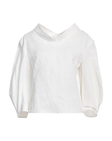 Jil Sander Woman Top Ivory Size 8 Linen