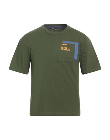 K-way Item O-neck Short-sleeved T-shirt In Green
