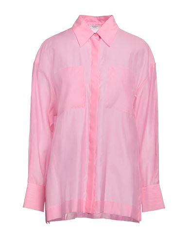 Shop Peserico Woman Shirt Pink Size 14 Cotton, Silk