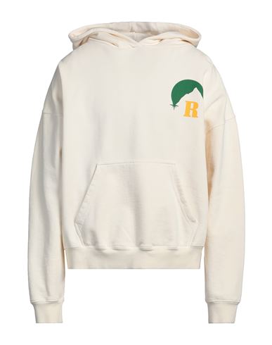 Rhude Moonlight Logo Graphic Hoodie In Off White