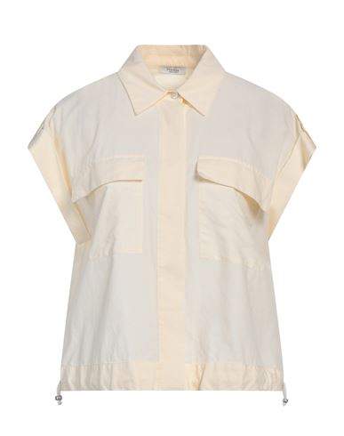 Shop Peserico Woman Shirt Pastel Yellow Size 6 Cotton