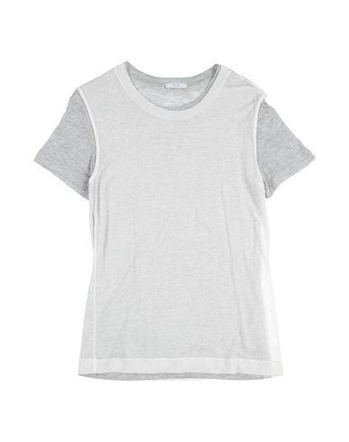 PESERICO PESERICO EASY WOMAN T-SHIRT LIGHT GREY SIZE 6 LYOCELL, LINEN, VISCOSE 