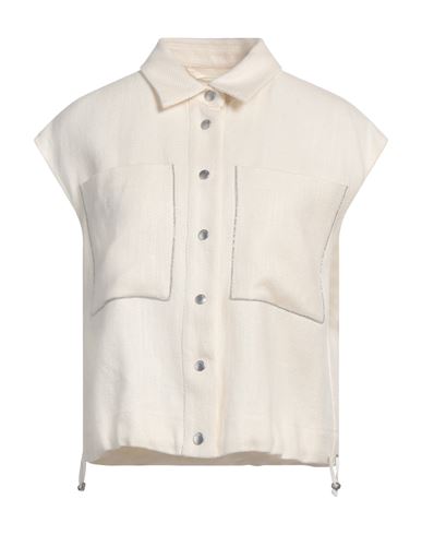 Peserico Classic-collar Twill Waistcoat In White
