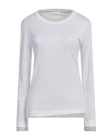 Peserico Easy Woman T-shirt Off White Size 6 Lyocell, Linen, Viscose In Off White