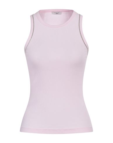 Peserico Woman Tank Top Beige Size 8 Cotton, Elastane In Gray