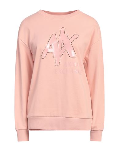Armani Exchange Woman Sweatshirt Pink Size L Cotton, Elastane In Pink