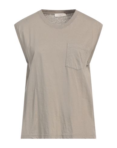 Zanone By Slowear Woman T-shirt Khaki Size 6 Cotton, Linen In Beige