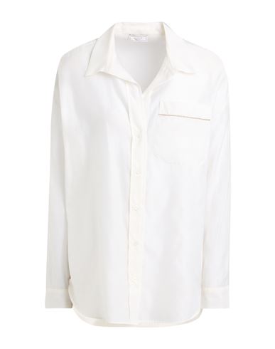 Shop Peserico Woman Shirt White Size 10 Cotton, Silk