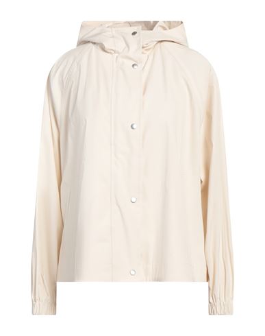 Peserico Woman Jacket Cream Size 6 Cotton, Polyamide In White