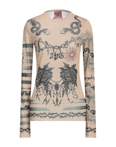 Jean Paul Gaultier X Knwls Woman T-shirt Sand Size M Polyamide, Elastane In Multi