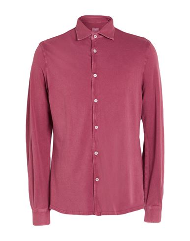 Fedeli Man Shirt Magenta Size 48 Cotton In Pink