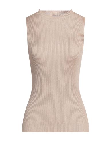 PESERICO PESERICO WOMAN SWEATER SAND SIZE 14 VISCOSE, POLYESTER 