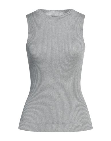 PESERICO PESERICO WOMAN SWEATER GREY SIZE 14 VISCOSE, POLYESTER 